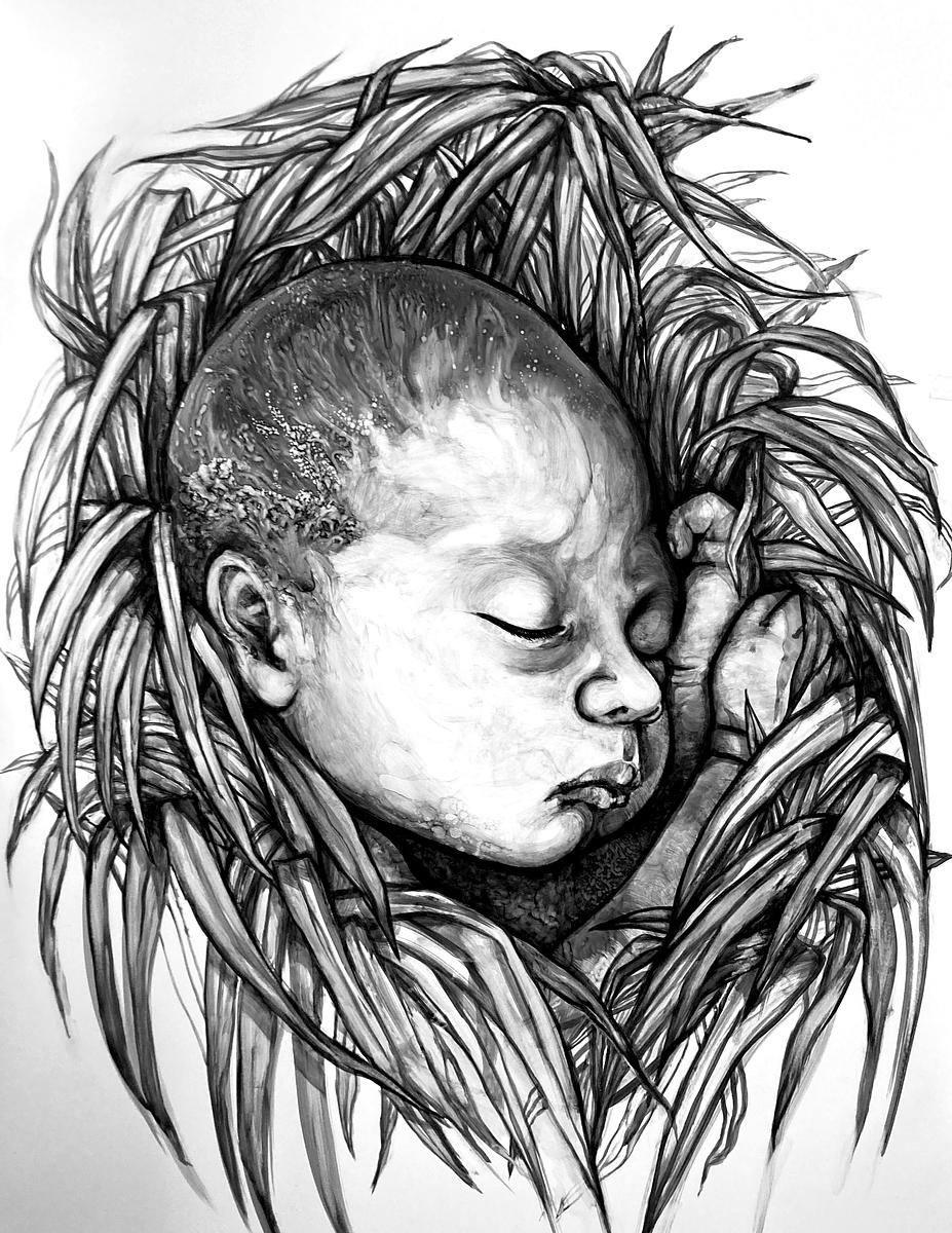 Baby and Buffalo Grass